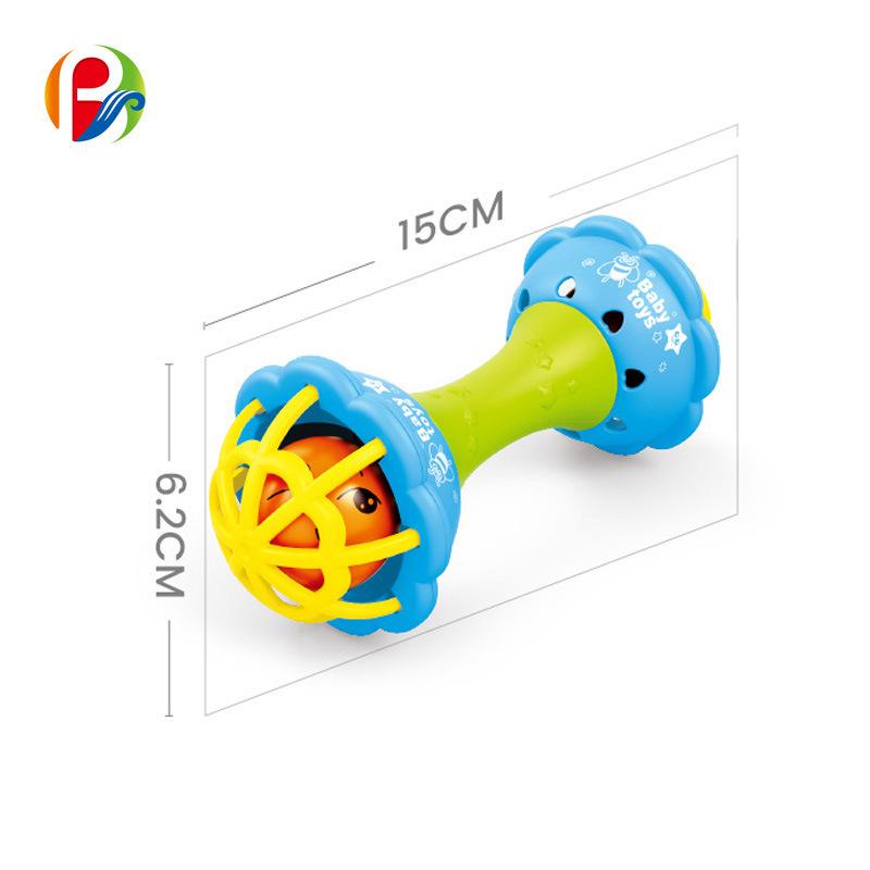 Soft Rubber Baby Teether and Rattle: Educational Toy for Infants 0-1 Year