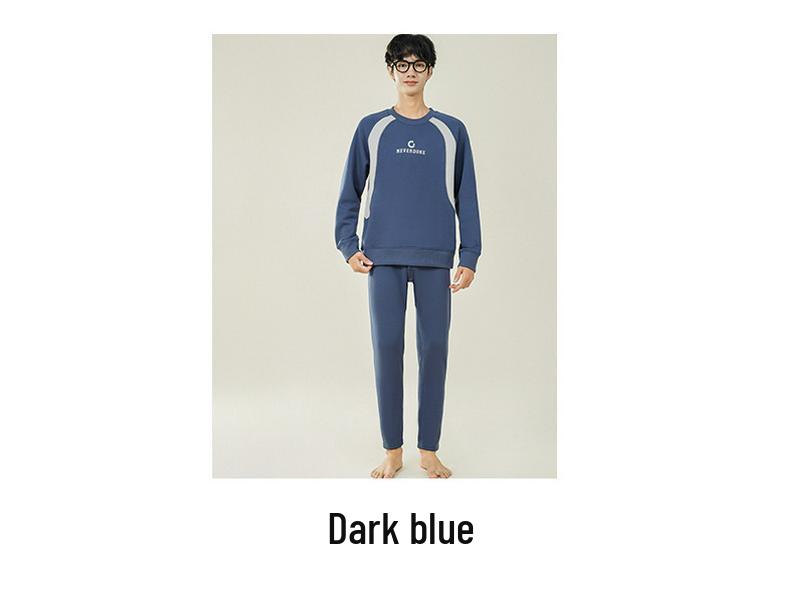 Herren Herbst Unterwäsche mit Fleecefutter: Teenager Schüler Winter Wärme Set