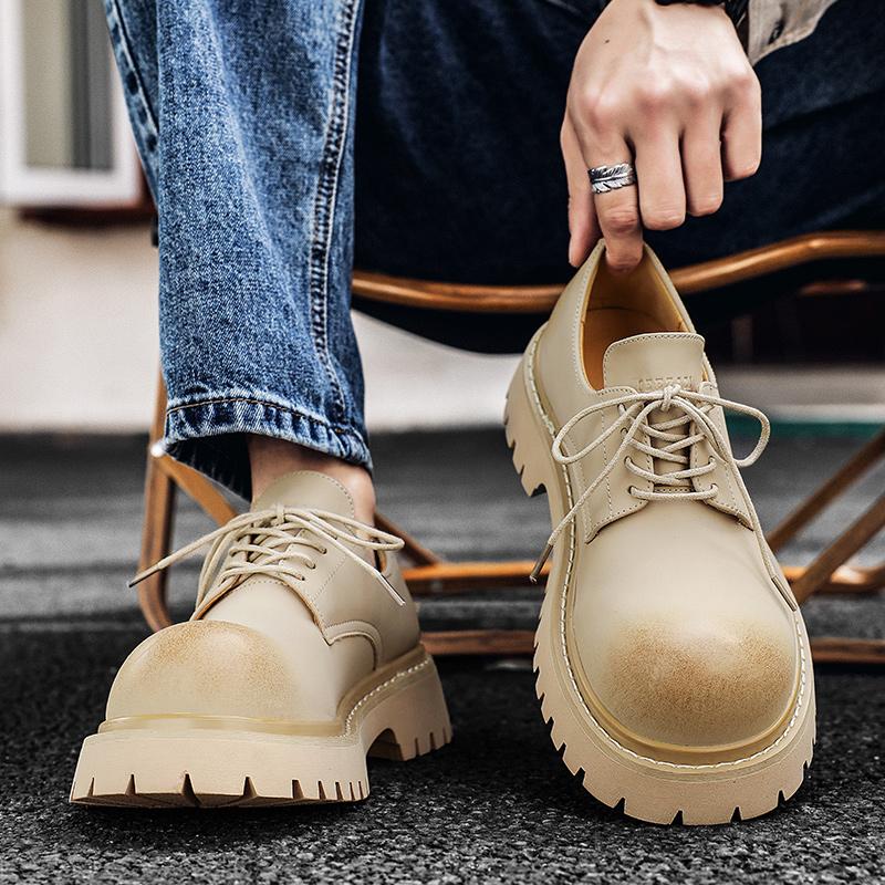 Fashion Designer style trendy men's and women's high-quality leather shoes  White men and women outdoors party Shoes Thick bottom