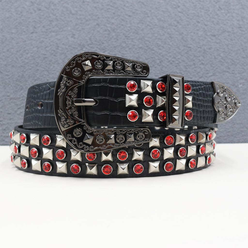 Belts for Men's High-end Rivets Belts for Personalized Rhinestone Belts for Men's Belts for Women