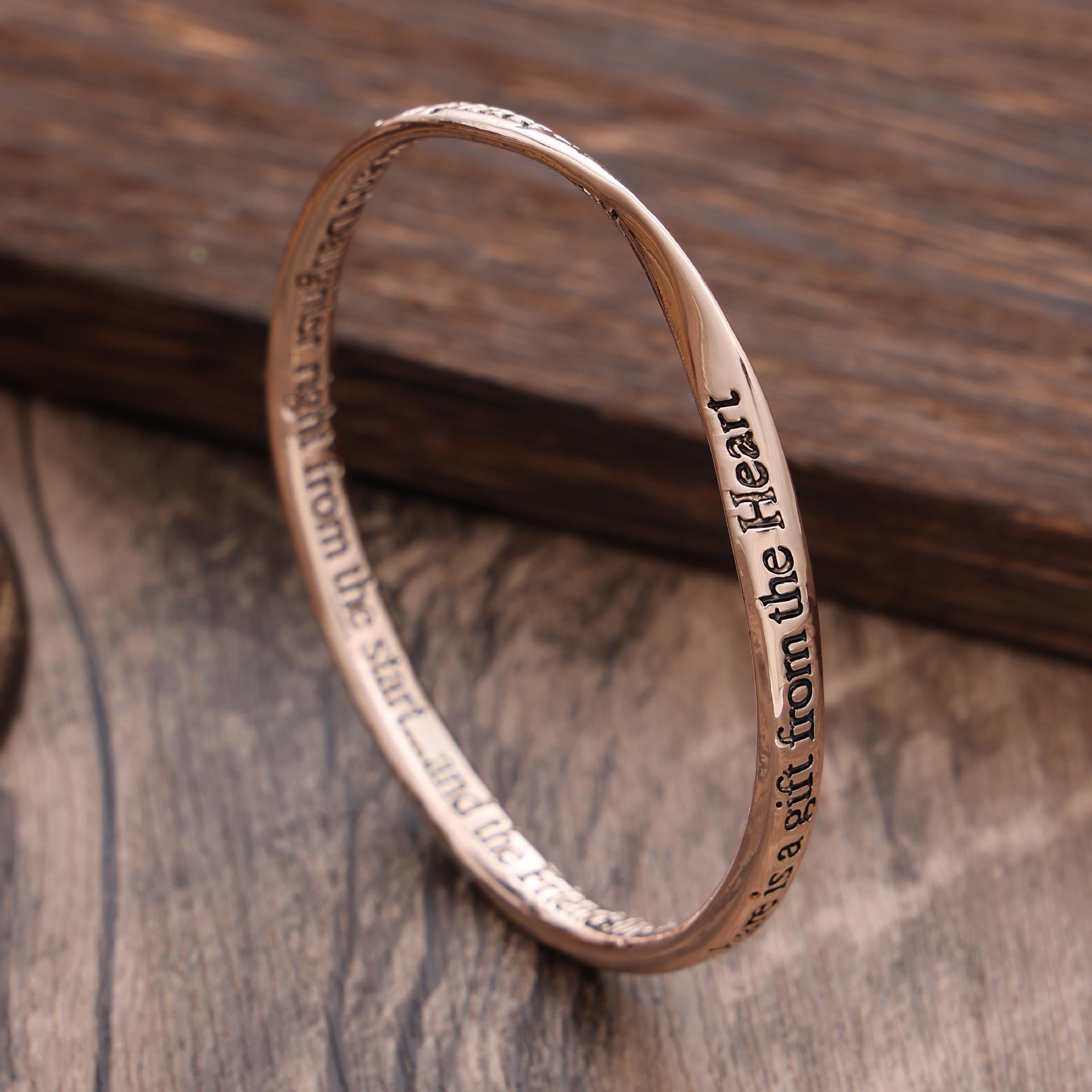 

Новый браслет с письмом для матери и дочери, подарок геометрический круглый браслет подарок