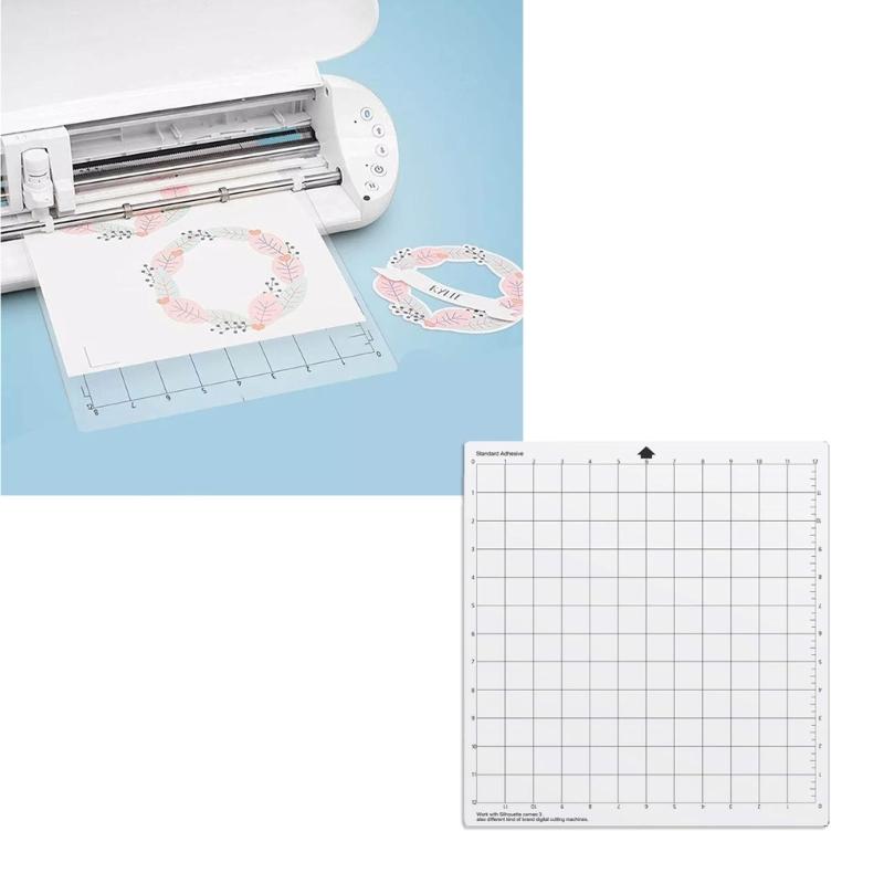 3 Sheets Silhouettes Cameo Cutting Mats Quilting Cut Mats Adhesive Stickys Accessory Practical PVC Cutting Mats 12x12''