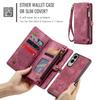 For Samsung Galaxy S25 Edge Phone Cases CASEME Leather Cover with Detachable Wallet and Strap