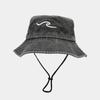 Cotton Bucket Hat Breathable Sunshade Design Sun Cap Sunscreen Protection Embroidered Pattern Fisherman Hat Camping Activities