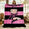 1PC Betty Boop Outdoor Blanket Lightweight Flannel, Soft & Warm, All-Season Use for Sofa, Outdoor, Camping, Living Room, Office41