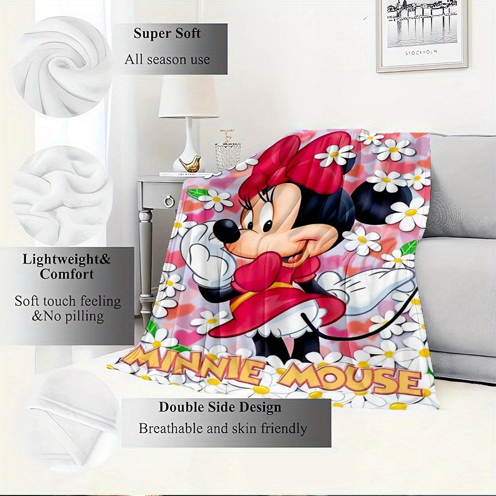 1pc Throw Blanket - Minnie Mouse Bedding Coverlet, Sofa Blanket, Gift for, Home Decor, Valentine's Day Present, Cute