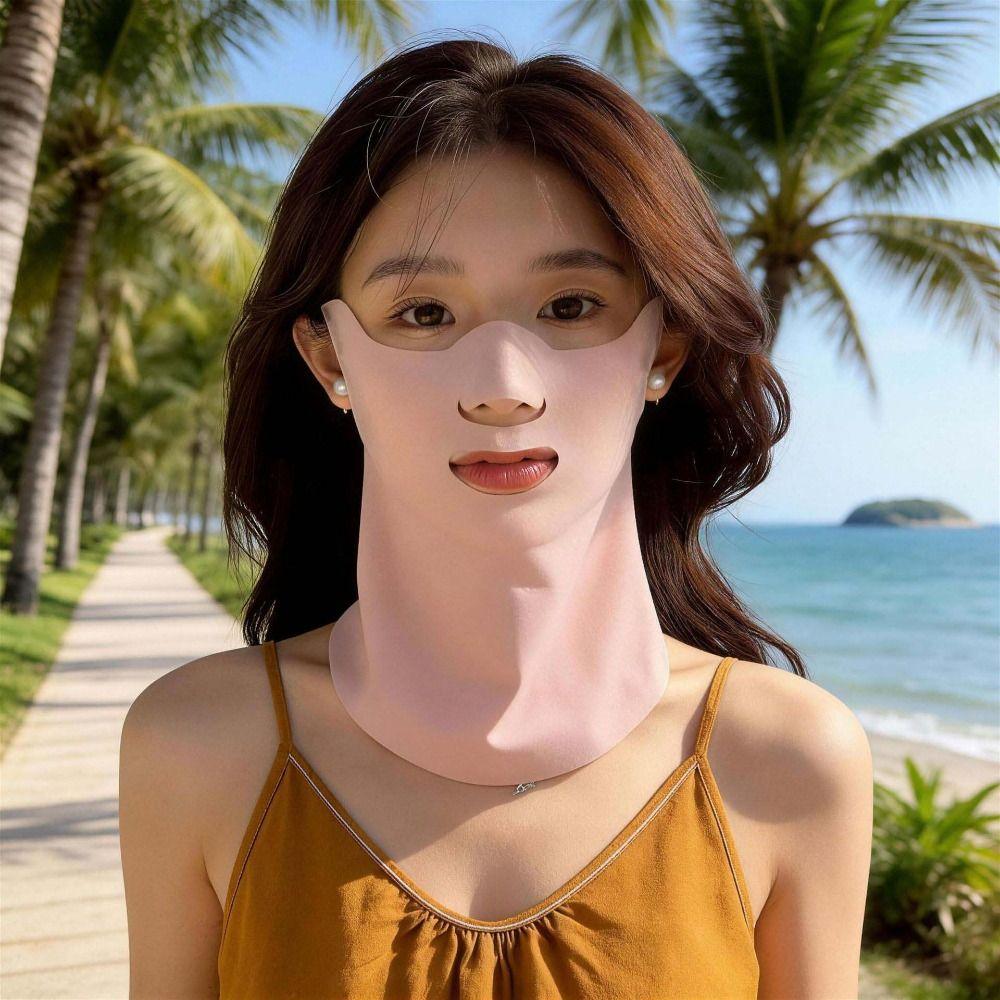 Polyester Face Sun Protection Nylon Breathable Sunshade Mask Daily Neck Sunscreen Mask  Beach