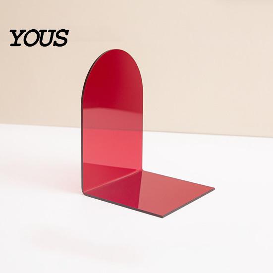 Durable Shelf Decor for Magazines 1 Pair Acrylic Bookends, Clear Book Ends Holders Shelves, Decorative Arch Organizing Tools Workstations Stopper,