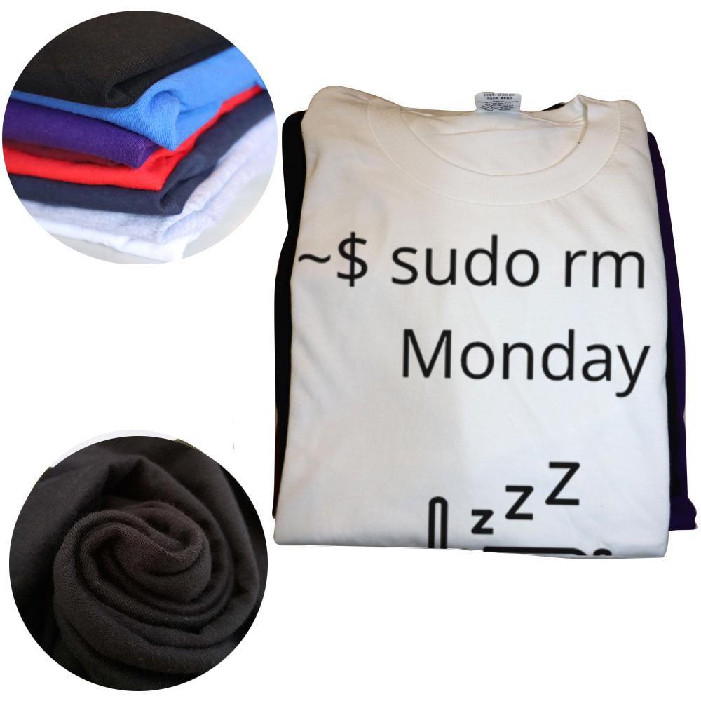 Funny Sudo Rm Rf Monday Graphic T Shirts Men Women Pure Cotton Humor Streetwear Tee Shirt Short Sleeve Unisex Loose Clothing