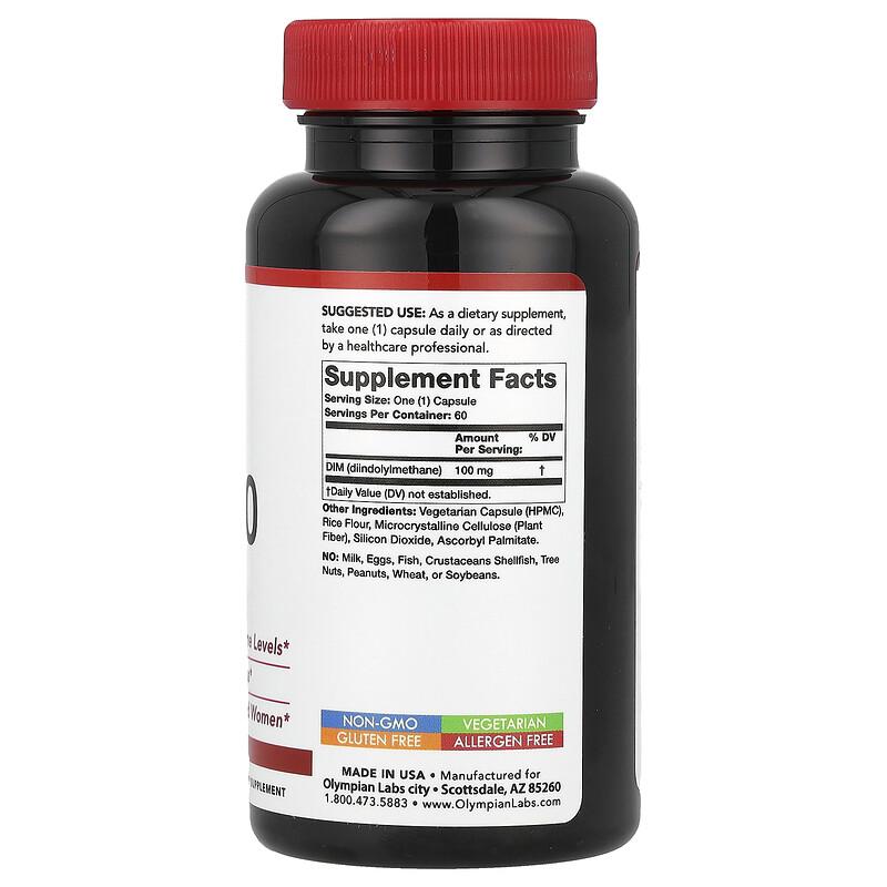 DIM-100, 60 Vegetarian Capsules (100 Mg Per Capsule)
