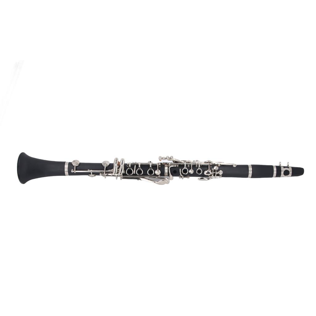 Professional Bb Clarinet Engineering Plastic 17 Keys B Flat Clarinet Instrument for Practice