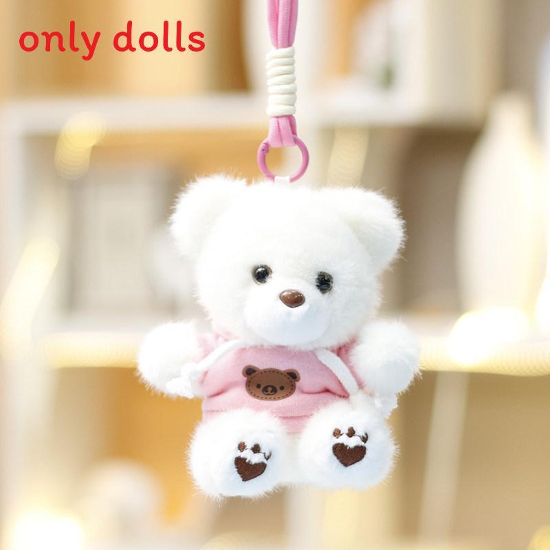 Bear Plush Hoodie Keychain With Clothing Design For Girls Gift And Bag Decoration