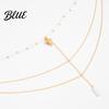 Elegant Pendant Necklace Layered Chain Necklace Y Long Beaded Choker