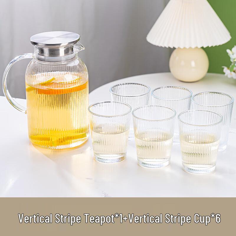 Changbaosen Glass Water Pitcher with 6 Cups