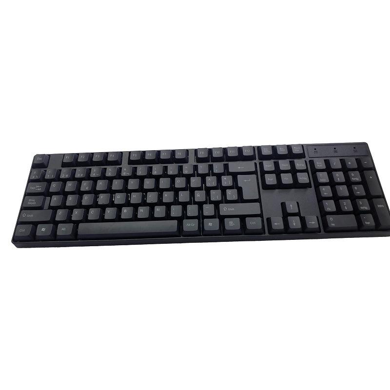Multilingual USB Wired Keyboard with Russian, Arabic, Spanish, and French Layouts
