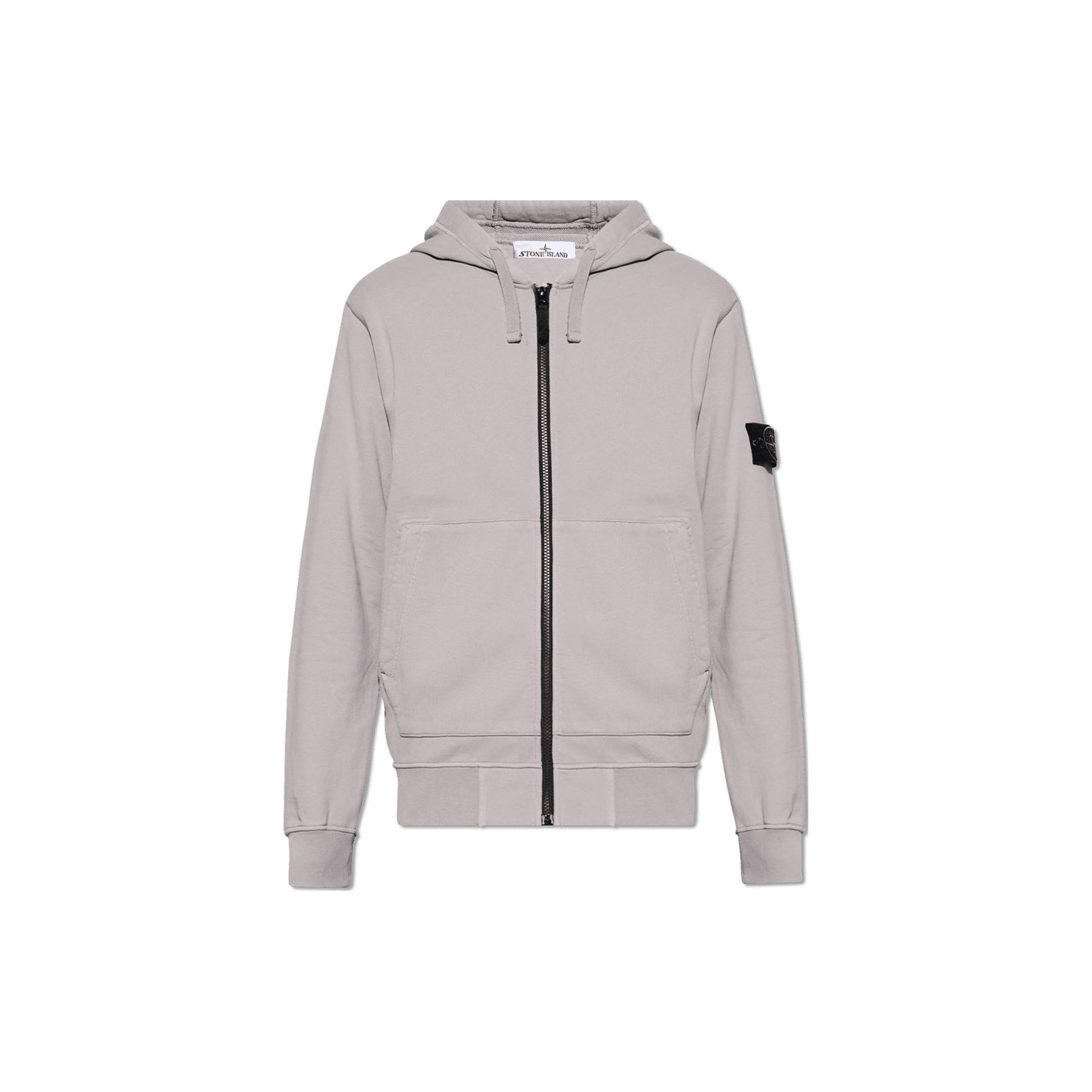

Stone Island Ss24 Solid Color Hooded Badge Zip Casual Long Sleeve Jacket Men jackets Gray 801564251-V0064 XL