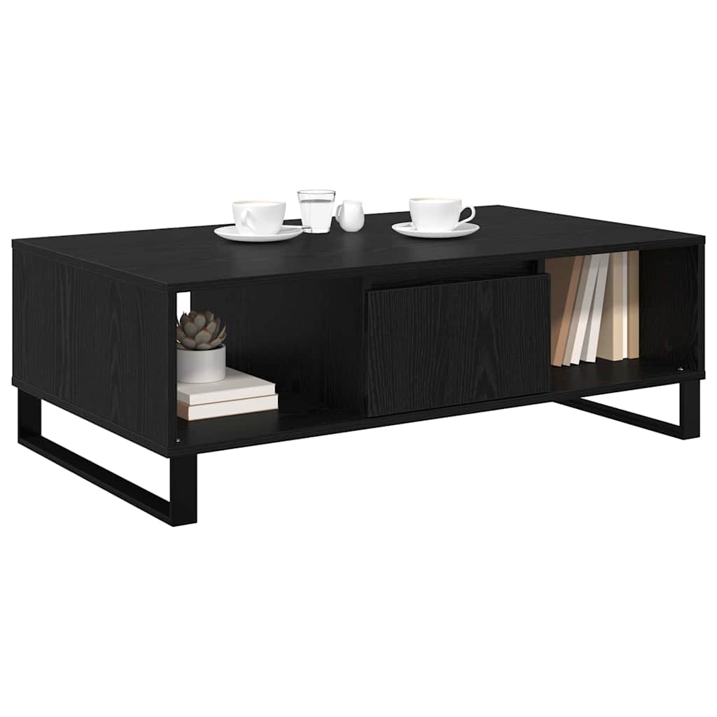 Coffee Table Black Oak Look 104 x 60 x 35 cm Wood Based Panel