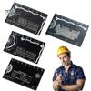 Engineering Ruler Pocket Engineer Multi-Tool Alloy Ruler DIY Projects Protractor Compass Tech Gadget