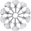 10Pcs 30Mm Crystal Clear Diamond Shape Acrylic Cabinet Knobs Cupboard Drawer Pull Kitchen Cabinet Door Wardrobe Handles Hardware