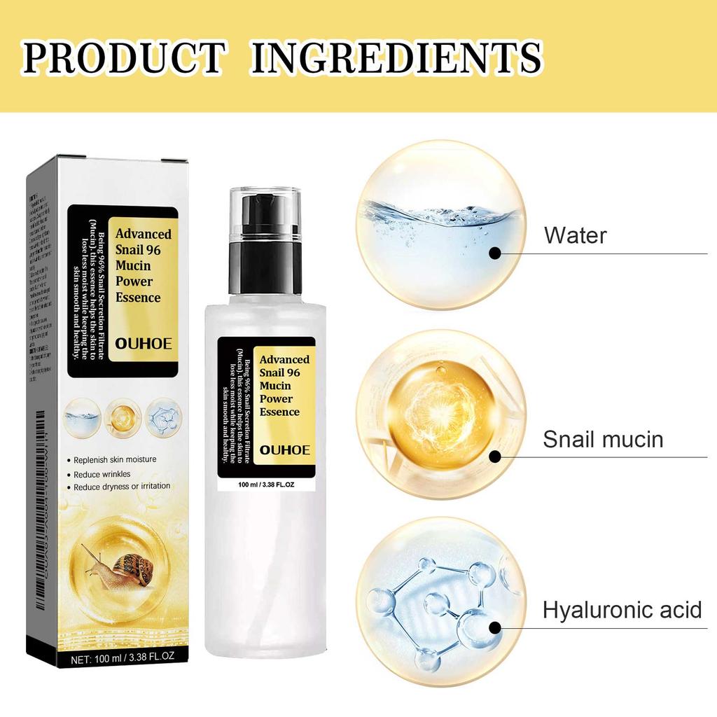 Snail 96 Collagen Power Serum Gentle Skin Hydrating Soothing Smooth Essence