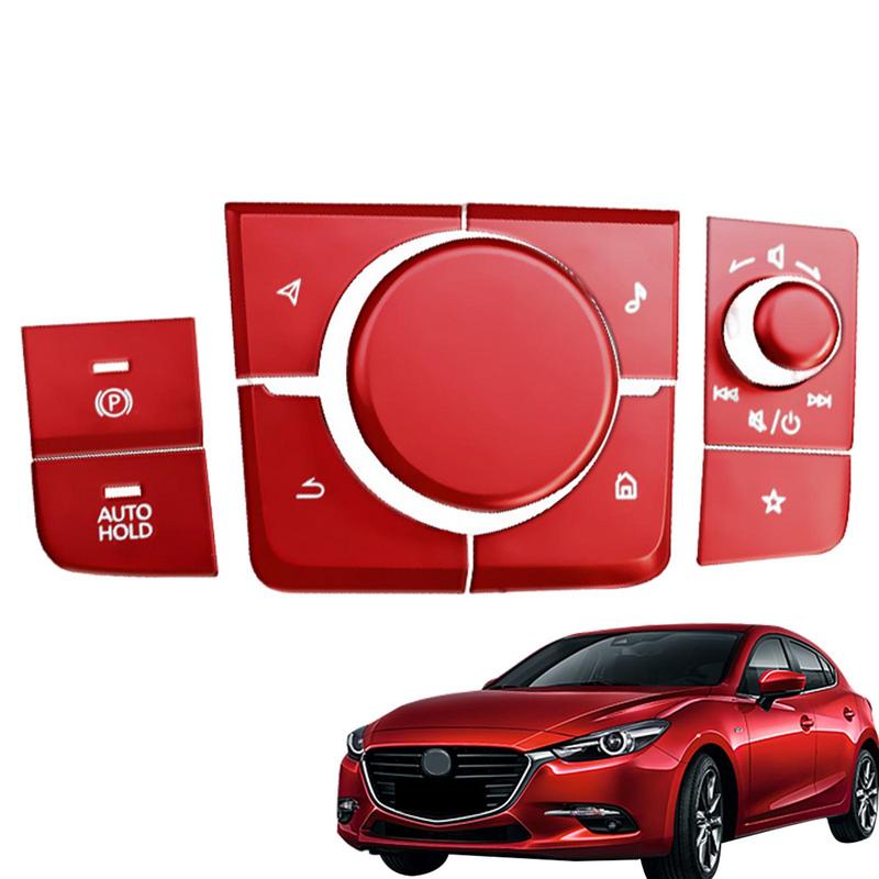 

Наклейки на крышку кнопки переключения для 3 CX-30, автоматический удерживающий переключатель, кнопка P, мультимедийные переключатели, наклейки на кнопку, алюминий