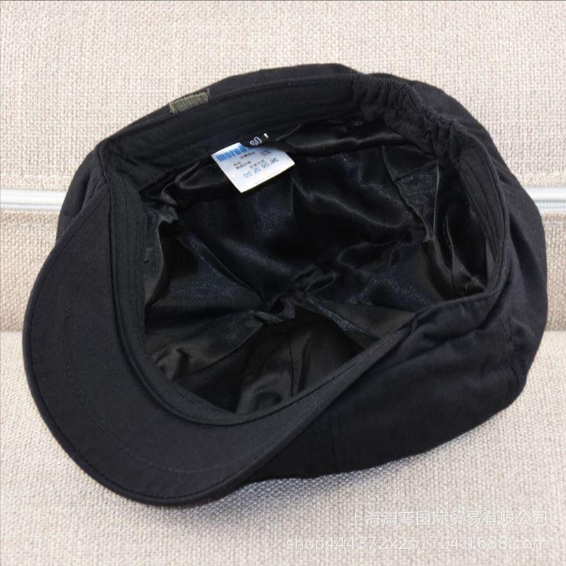 Men's Retro Cotton Linen Beret - Breathable British Style Duckbill Cap for Spring/Summer
