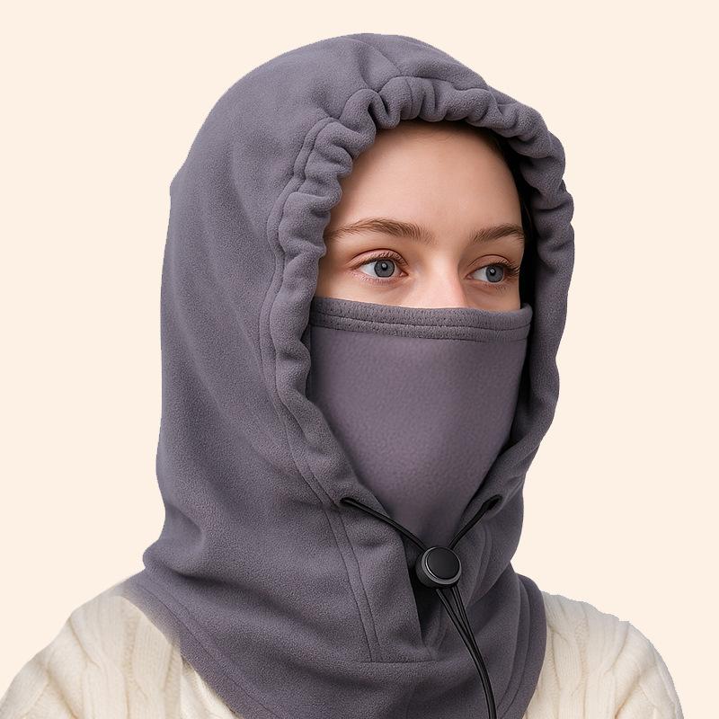 Polar Fleece Winter Hat Riding Windproof Ski Mask Women's Hat Scarf Integrated Outdoor Sports Warm Hood