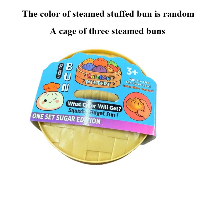 New Realistic Steamed Bun Squishy Toy Slow Recovery Stress Relief Toy Bola Pop It Fidget Toys Squishy Kawaii Sloth