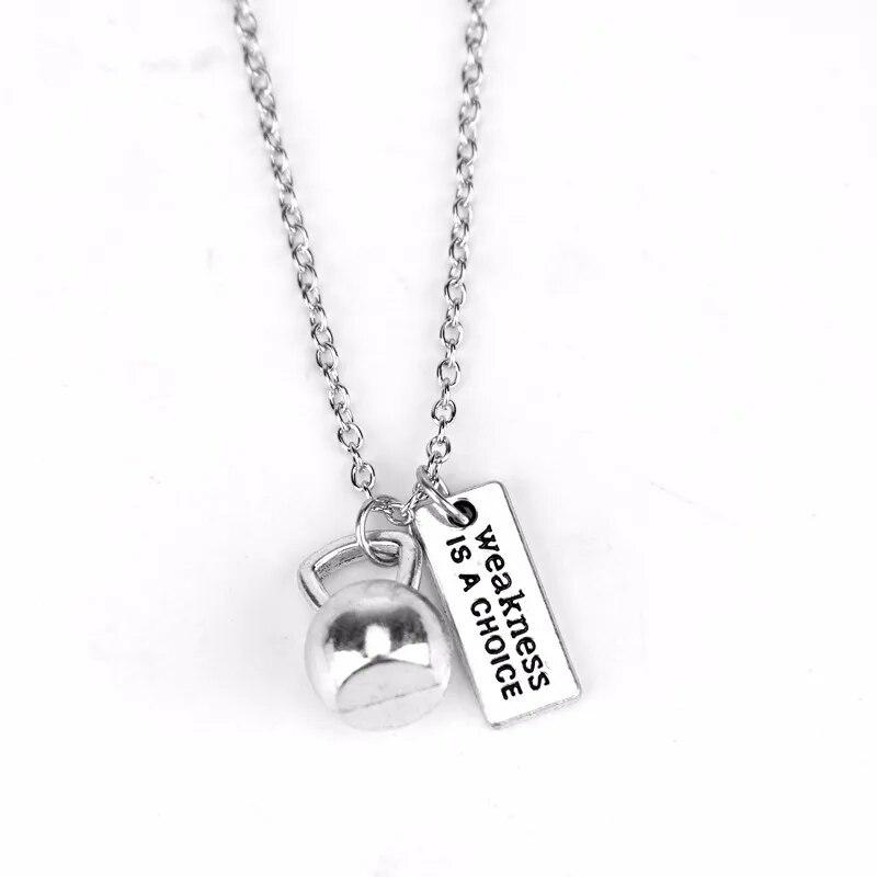 Fitness Gym Hantel Halskette Anhänger Schmuck für Bodybuilder Männer Frauen Sport Geschenk