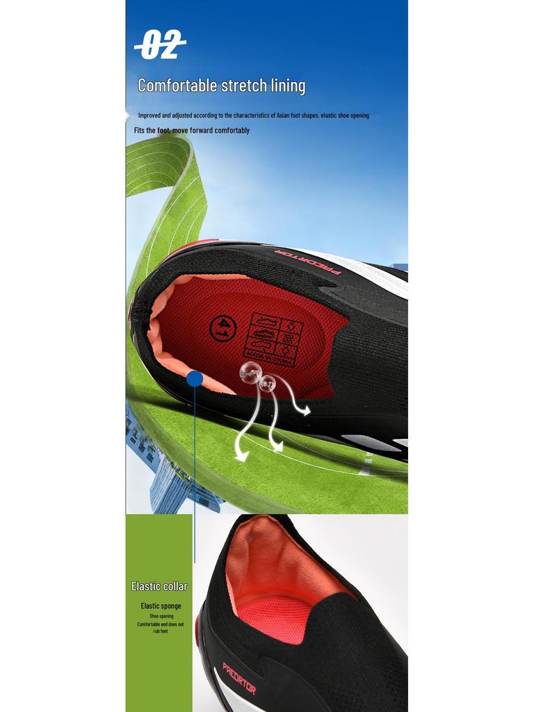 Messi Low-Top Long Spike Soccer Shoes for Men & Women - Adult Artificial Turf Training, Autumn/Winter