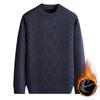 Men's Casual Round-neck, Fleece And Thickened Warm Knitted Sweater, Men's Pullover Sweater