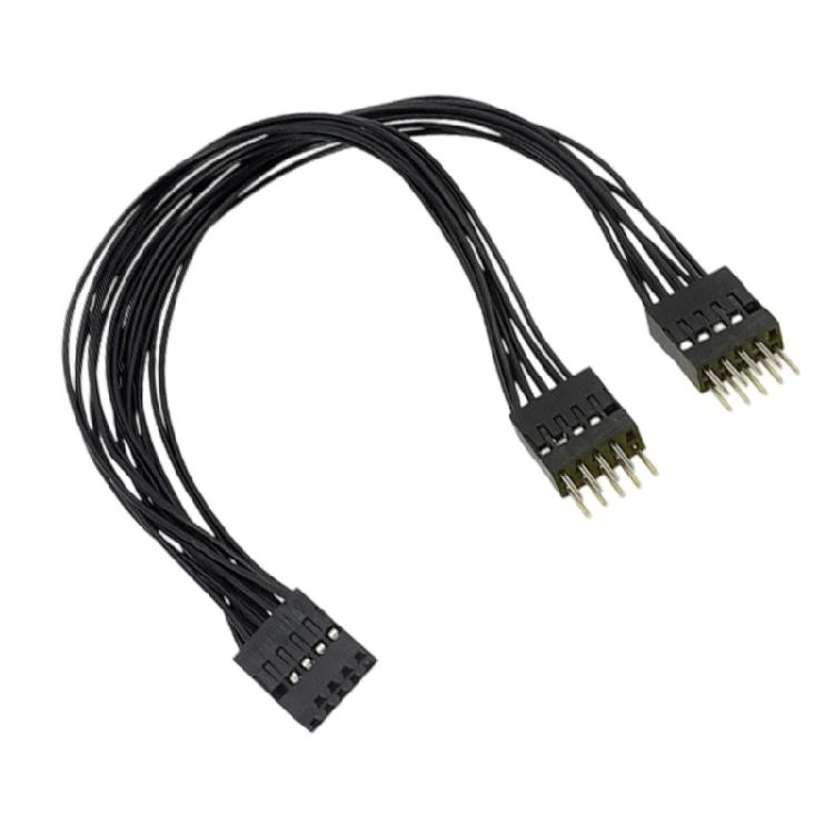 9-Pin-Motherboard-Umschalter-Splitterkabel, Computer-Motherboard-Verlängerungskabel, 9-polig, 1 Buchse auf 2 Stecker, Y-Splitter