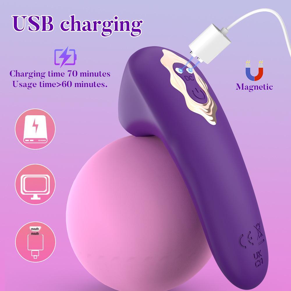 Rechargeable 10-Mode Mini Suction Massager for Breast & Clitoris