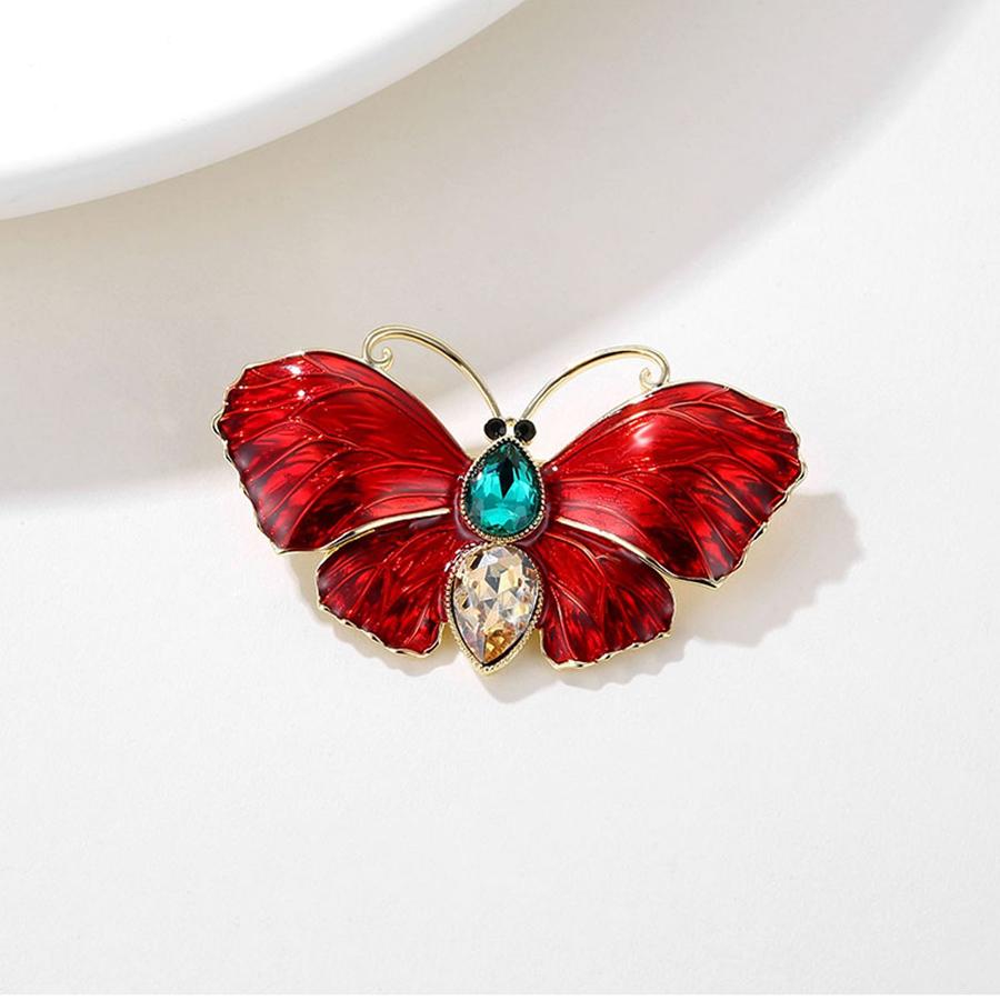 Luxury Butterfly Brooch Exquisite Insect Pins Corsage Brooches Woman Party Gift White Pearl Butterfly Brooch