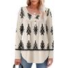 Women's Long Sleeve Tunic Loose Tops Casual Oversized Tops Pleated Tunic Button Down Casual Women's Print Tops