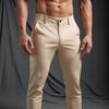 Summer Men's Black Slim Trousers Casual Business Ankle Length Dress