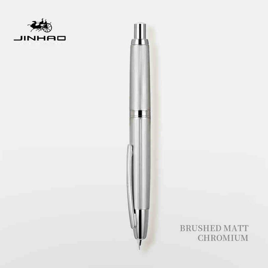 

JINHAO 10 Високоякісна висувна натискна пір яна ручка EF/F перо з конвертером для чорнила Письмовий подарунок Кольори Рожевий Помаранчевий Червоний F Nib With Box