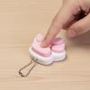 3D Printed Foods Clicker Key Chain Cat Paw Pendant Love Heart Button Henhouse Key Ring Cartoon Tortoise Simulation Cake