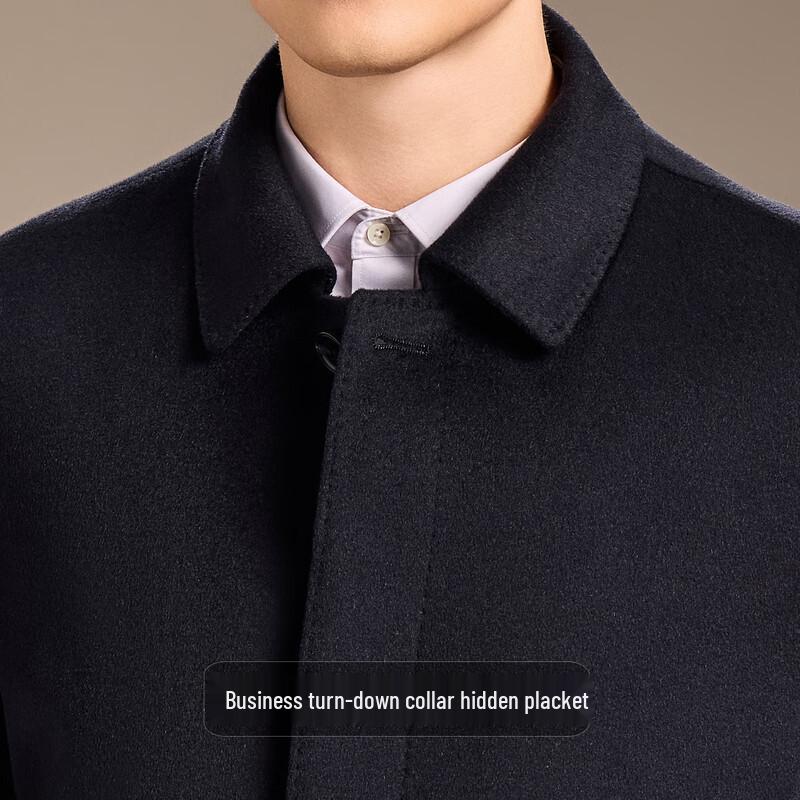 Antonio Men's Wool Overcoat with Detachable Goose Down Liner