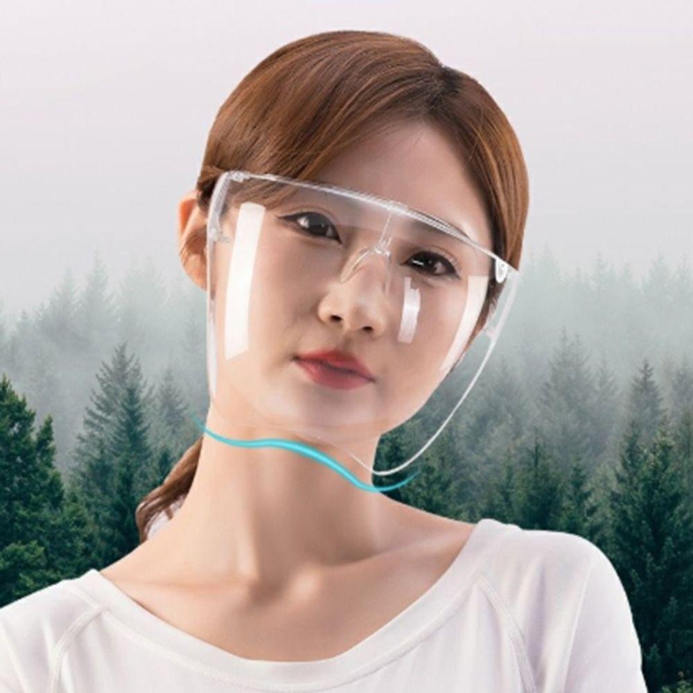 Transparent Protective Face Cover Anti Fog Transparency Goggles New Full Face Mask  Outdoor