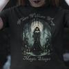 Whimsigoth Where Willows Weep Witchy T Shirt Mystical Dark Forest Magic Pagan Wiccan Casual Vintage Washed