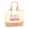 Cabas de plage - PLANETEE - Emeline en Vacances - Jute naturel - Fabrication France - Poignées solides