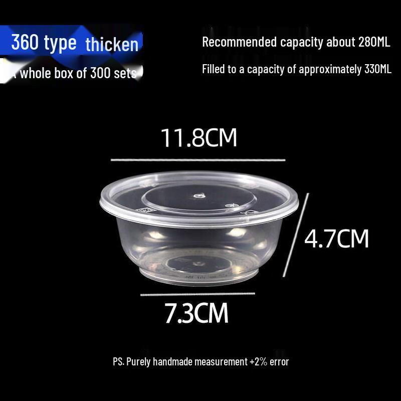 Handon Disposable Round Takeaway Bowls with Lids