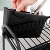 Large Drainer for Dishes, Plates, Cutlery, 2-tier, Black