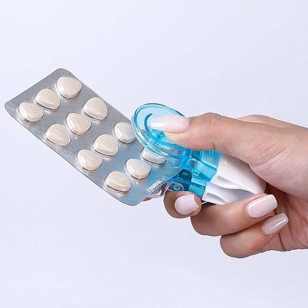 Portable Pill Taker contactless medicine dispenser Tablet Pill Blister Pack Opener Assistance Tool No Contact to Take Pills Out