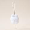 Handmade Mini Sleepy Little Rabbit Plush Toys Soft Fluffy Cartoon Pearl Chain Bunny Hanging Doll Lovely Keychain Bags Decor