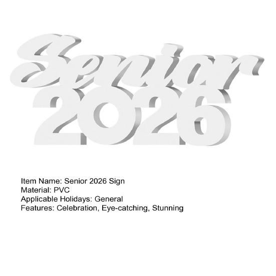 Senior 2026 Schild Abschlussjahrgang 2026 Foto-Requisite Abschluss-Tischdekoration für Senior-Night-Dekor High School College Abschlussfeier Zubehör