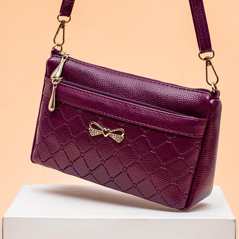 

Винтажная женская сумка кроссбоди 2024 года - Легкая шестислойная наплечная сумка фиолетовый