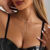 European and American Jewelry, Personalized Temperament Round Snake Chain Necklace, Simple Design Versatile Long Sweater Chain Necklace for Women