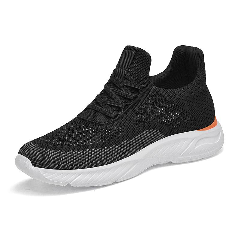 

Lift Sneakers Men Height Increase Insoles 6cm Casual Shoes Fashion Loafers Plus Size 36-44 36 чёрный